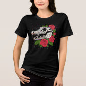 June's Rose & Crocodile Skull Tri-Blend Shirt (Vorderseite)