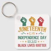 Juneteent ist mein Unabhängigkeitstag Afroamerikan Schlüsselanhänger (Vorderseite)