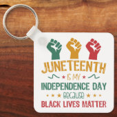 Juneteent ist mein Unabhängigkeitstag Afroamerikan Schlüsselanhänger (Vorderseite)