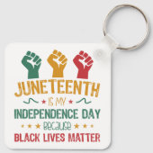 Juneteent ist mein Unabhängigkeitstag Afroamerikan Schlüsselanhänger (Rückseite)