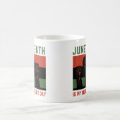 Juneteent ist mein Unabhängigkeitstag Kaffeetasse (Mittel)
