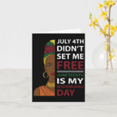 Juneteent ist mein Unabhängigkeitstag Karte (Gelbe Blume)