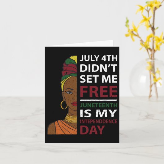 Juneteent ist mein Unabhängigkeitstag Karte (Gelbe Blume)