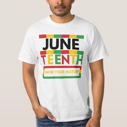 Juneteent kennt deine Geschichte T-Shirt (Vorderseite)