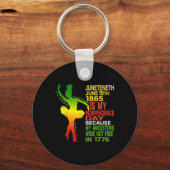 Juneteentchen Independence Dancer Black Girl Balle Schlüsselanhänger (Vorderseite)