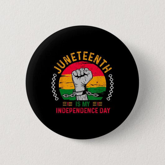 Juneteentchen ist mein Unabhängigkeitstag Amerikan Button (Vorderseite)