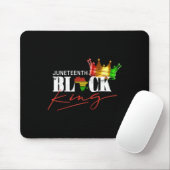 Juneteente Black King American Men Boys Bl Mousepad (Mit Mouse)