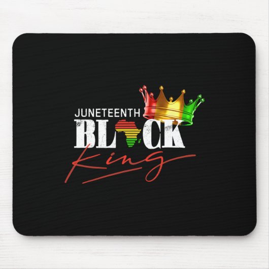 Juneteente Black King American Men Boys Bl Mousepad (Vorne)