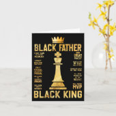 Juneteente Black King Mächtigste Schach Afrikaner Karte (Gelbe Blume)