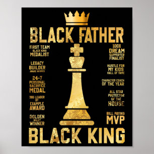 Juneteente Black King Mächtigste Schach Afrikaner Poster