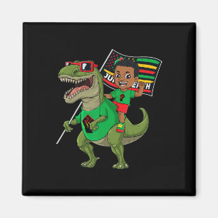 Juneteente Black King Riding T Rex Dino Fun Boys K Magnet