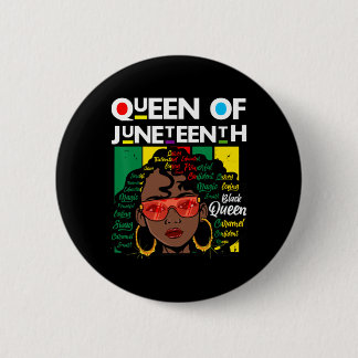 Juneteente Black Queen Melanin Girl Magic Sista Wo Button