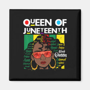 Juneteente Black Queen Melanin Girl Magic Sista Wo Magnet
