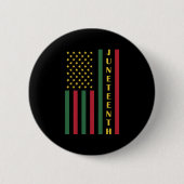 Juneteente Freedom Celebration USA Flag Button (Vorderseite)
