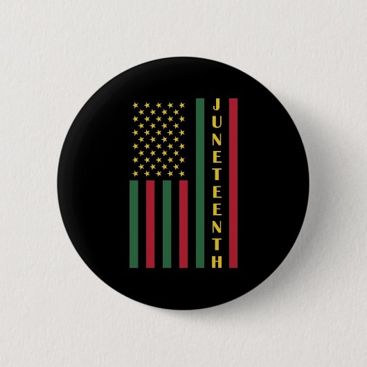Juneteente Freedom Celebration USA Flag Button (Vorderseite)