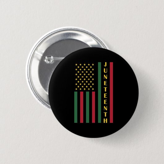 Juneteente Freedom Celebration USA Flag Button (Vorne & Hinten)