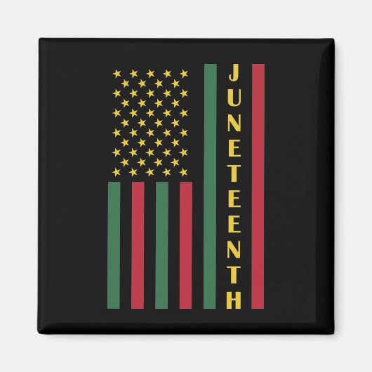 Juneteente Freedom Celebration USA Flag Magnet (Vorne)