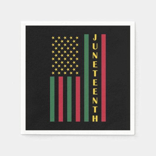 Juneteente Freedom Celebration USA Flag Serviette (Vorderseite)