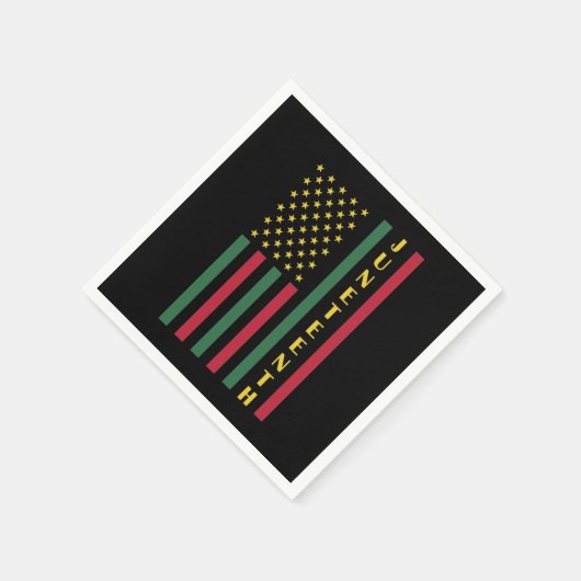 Juneteente Freedom Celebration USA Flag Serviette (Ecke)