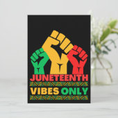 Juneteente Melanin Men Frauen Kinder Einladung (Stehend Vorderseite)