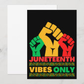 Juneteente Melanin Men Frauen Kinder Einladung (Vorne/Hinten)