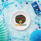 Juneteente Women Queen African American Black Afro Pappteller (Party)
