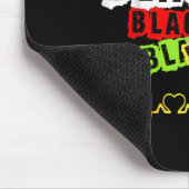 Juneteentel Pride Blackity Black Funny Heartbeat M Mousepad (Ecke)