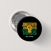 Juneteenth 1865 19. Juni Grafik De Button (Vorne & Hinten)