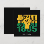Juneteenth 1865 19. Juni Grafik De Einladung (Vorne/Hinten)
