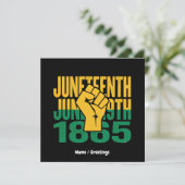 Juneteenth 1865 19. Juni Grafik De Einladung (Stehend Vorderseite)