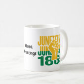 Juneteenth 1865 19. Juni Grafik De Kaffeetasse (VorderseiteRechts)