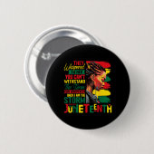 Juneteenth 1865 afrikanische Flagge schwarze König Button (Vorne & Hinten)