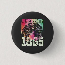Juneteenth 1865 Afroamerikaner Schwarze Freiheit Button