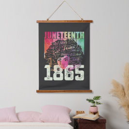 Juneteenth 1865 Afroamerikaner Schwarze Freiheit Wandteppich Mit Holzrahmen