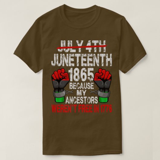 Juneteenth 1865 Beursache My Ancestors Black Ameri T-Shirt (Design vorne)