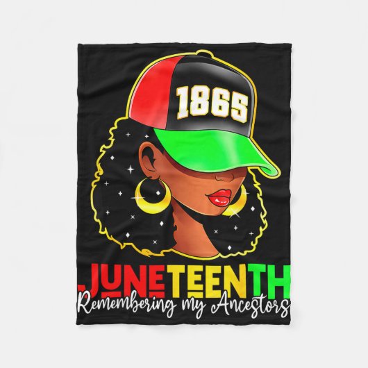Juneteenth 1865 erinnert an Vorfahren schwarzer St Fleecedecke (Vorderseite)