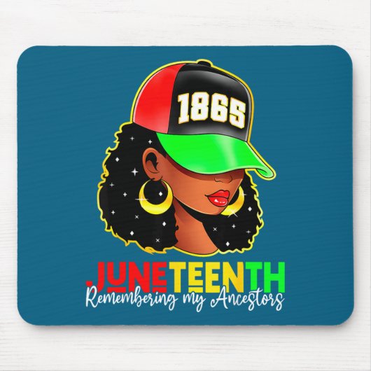 Juneteenth 1865 erinnert sich an Vorfahren schwarz Mousepad (Vorne)