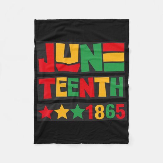 Juneteenth 1865 Frauen Männer Kinder 19. Juni 1865 Fleecedecke (Vorderseite)