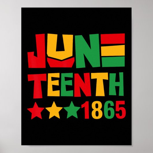 Juneteenth 1865 Frauen Männer Kinder 19. Juni 1865 Poster (Vorne)
