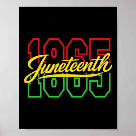Juneteenth 1865 Frauen Männer Kinder 19. Juni 1865 Poster (Vorne)