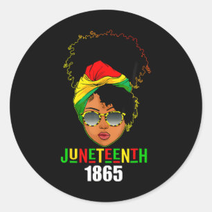 Juneteenth 1865 Freiheit feiern Freiheit der Schwa Runder Aufkleber