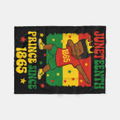 Juneteenth 1865 Groovy Kleiner Junge Dabbing Prinz Fleecedecke (Vorderseite (Horizontal))