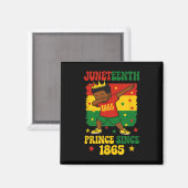 Juneteenth 1865 Groovy Kleiner Junge Dabbing Prinz Magnet (Vorderseite/Rückseite)