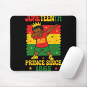 Juneteenth 1865 Groovy Kleiner Junge Dabbing Prinz Mousepad (Mit Mouse)