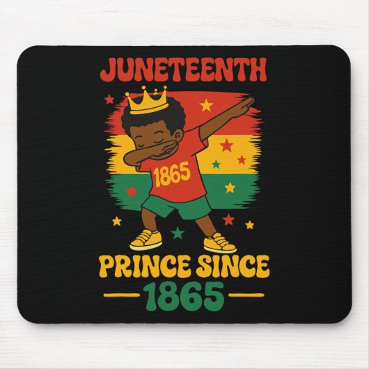 Juneteenth 1865 Groovy Prinz Kleinkind Dab Junge F Mousepad (Vorne)