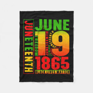 Juneteenth 1865 -ish Unabhängigkeitstag Schwarze M Fleecedecke