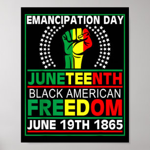 Juneteenth 1865 ist Unabhängigkeitstag schwarze Fr Poster