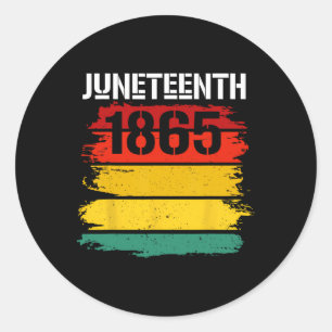 Juneteenth 1865 Juneteenth Schwarze Freiheitstag-F Runder Aufkleber