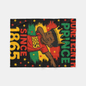 Juneteenth 1865 Kleinkind Junge Dabbing Prinz Afro Fleecedecke (Vorderseite (Horizontal))
