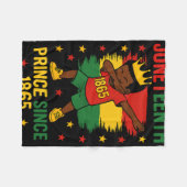 Juneteenth 1865 Kleinkind Junge Dabbing Prinz Afro Fleecedecke (Vorderseite (Horizontal))